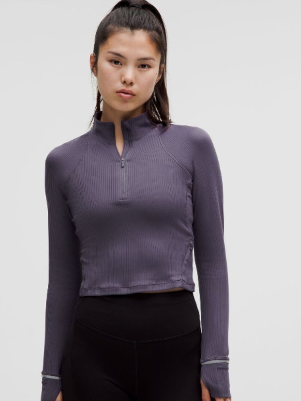 Lululemon It's Rulu Run Ripped Cropped Half Zip - Picture 10 of 10
